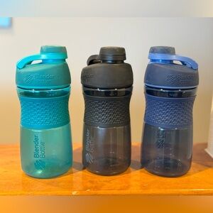Set of 3 plastic BlenderBottle SportMixer Shaker Bottle, 20-Ounce.